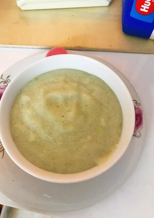 Hình của món Ăn dặm bé 8m: cháo ếch bí đao.
