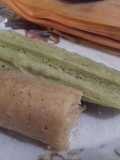 Tamal dulce de chile y canela "el moro" y Tamal de Chaya con menta      "son verde "