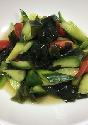 A picture of Summer vegetable & Wakame Seaweed Salad.