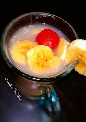 Foto resep Es Sirup Pisang Ceri (#pr_esbuah)