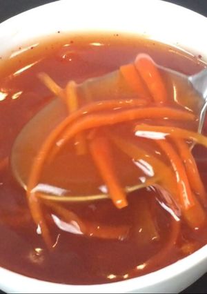 Una foto de Salsa agridulce sin colorante