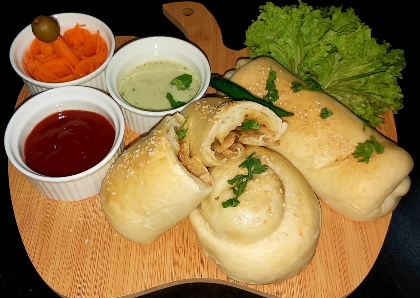 Chicken cheese dinner rolls