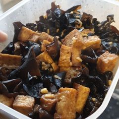 A picture of Wasabi & Smoked Garlic Tofu With Wood Ear Mushrooms.