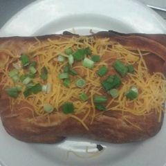 A picture of Zach's home made calzone.