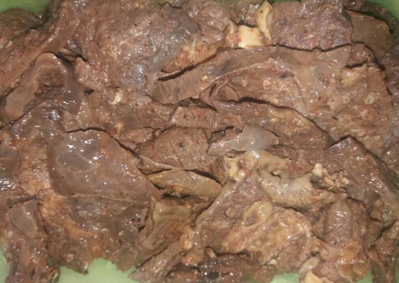 Paru sapi asam manis pedas