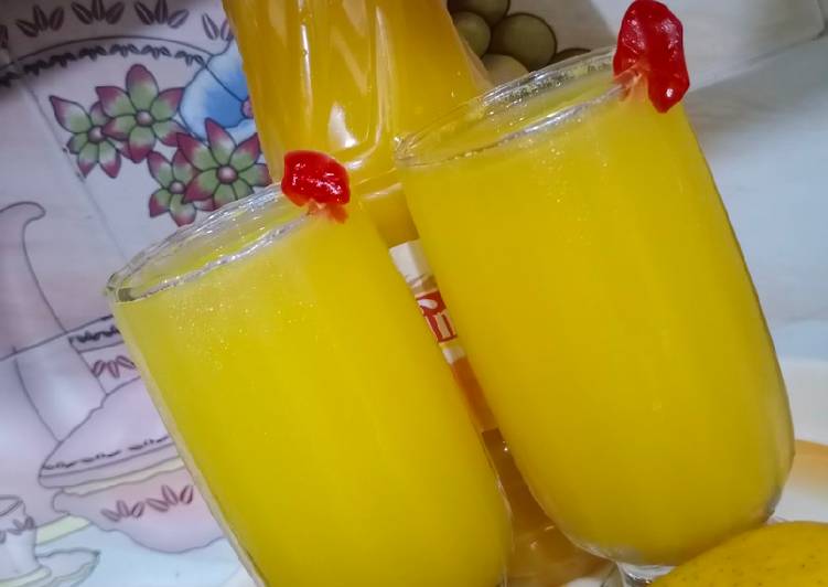 Steps to Make Favorite Mango🥭Squash🍹