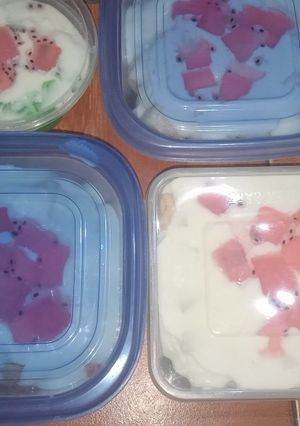 Foto resep Salad Buah No SKM Topping De Coco