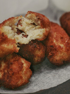 Una foto de Croquetas de cocido ligeras, sin lactosa ni huevo🐣 Apto para personas con diabetes 🆙