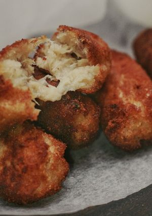 Foto principal de Croquetas de cocido ligeras,  sin lactosa ni huevo🐣 Apto para personas con diabetes 🆙