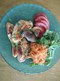 Pollo a la plancha y ensalada bien liviano!!