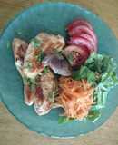 Pollo a la plancha y ensalada bien liviano!!