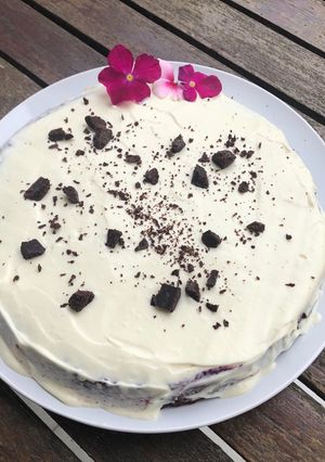Una foto de Keto - Cheesecake de Chocolate y moras