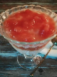 Tápiókapuding őszibaracköntettel recept fotója