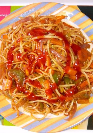 A picture of Hakka noodles.