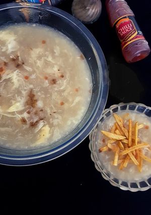 A picture of Chicken corn soup.
