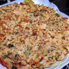 A picture of Chicken vegi creamy Omelet.