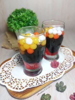 Foto resep Es Cincau Jeli Cocopandan