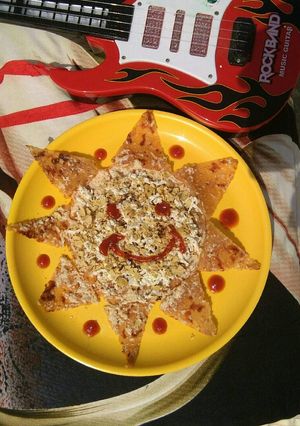 A picture of Cheesy sunflower prantha.