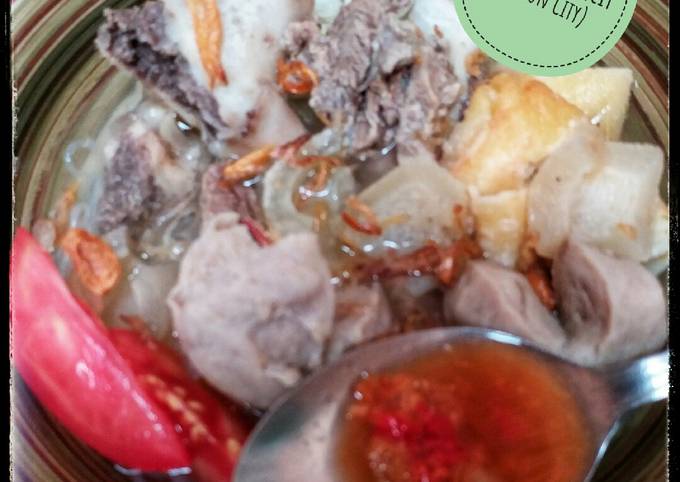 Wajib coba! Bagaimana cara membuat Soto mie tamcit (Tambun City)😀😀 dijamin sedap