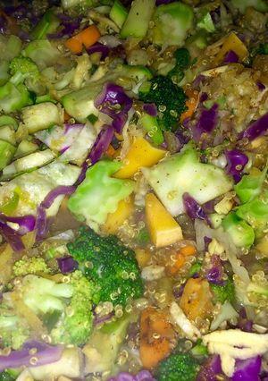 Una foto de Cocina sin gluten: Quinoa con vegetales