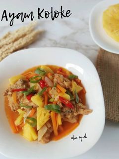 Foto resep Ayam Koloke / Ayam Kuluyuk saus Nanas (Ayam Asam Manis)