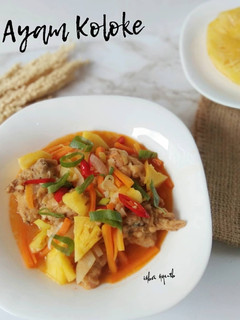 Foto resep Ayam Koloke / Ayam Kuluyuk saus Nanas (Ayam Asam Manis)