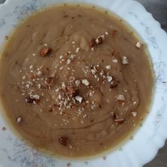 A picture of Desi ghee and wheat 🌾 flour halwa.