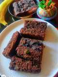 Banana sooji (chocolate) cake
