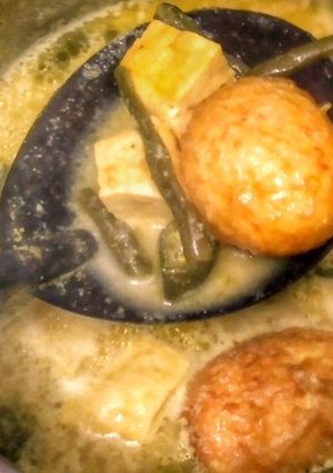 A picture of Egg and Tofu in Coconut Milk.