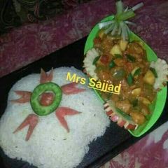 A picture of Sweet and Sour Chicken Apple with Cumin Rice#CookpadApp.