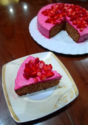 صورة لوصفة كيكة مربى الفراولة