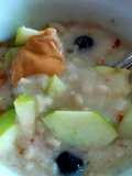 Avena cocida baja en calorías 🍏🥜