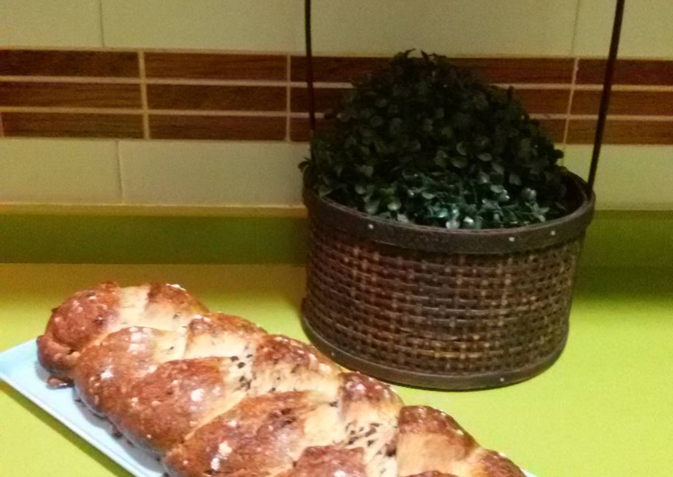 Brioche de nata con pepitas con thermomix