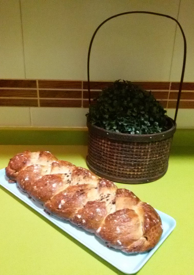 Una foto de Brioche de nata con pepitas con thermomix