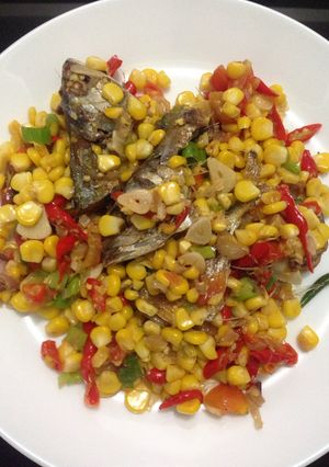 Foto resep Tumis ikan peda dan jagung pedas