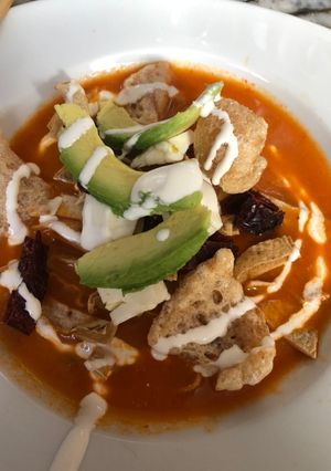Una foto de Sopa de tortilla