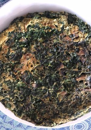 Una foto de Tortilla de Espinaca, kale y champiñones