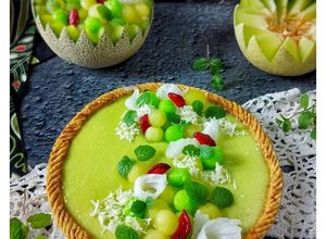 Foto resep Buko Melon Cheese Pie (Fusion Food)