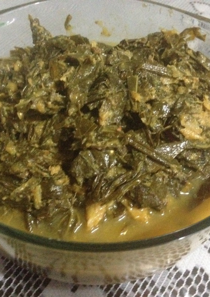 Foto resep Sayur daun singkong + teri