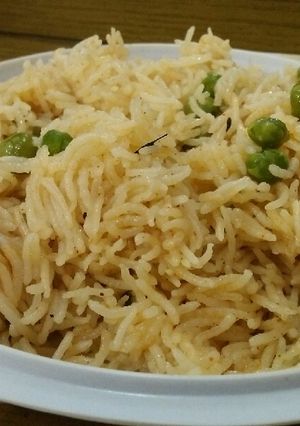 A picture of Matar pulao.
