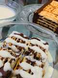 Puding coklat mocca lapis biskuit + vla susu keju