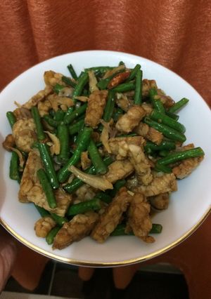 Foto resep Oseng tempe kacang panjang