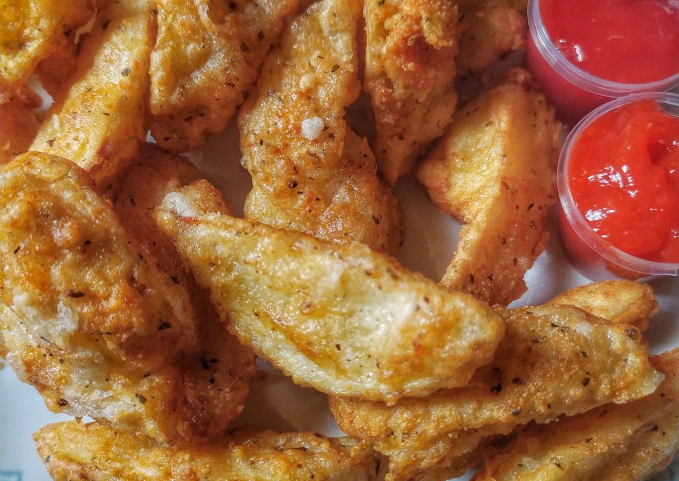 Fried Potato Wedges