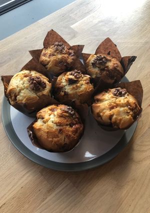 A picture of Julie and Ben’s hot and sticky fudgey date (muffins).