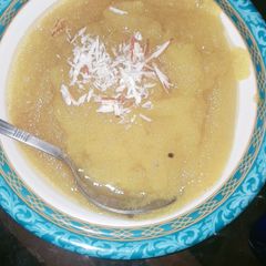 A picture of Soji ka hlwaee style halwa.