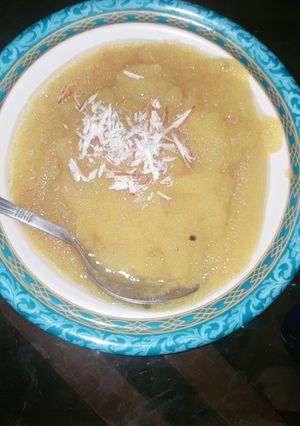 A picture of Soji ka hlwaee style halwa.