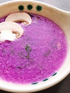 Hình của món Món chay dễ làm| Canh khoai mỡ nấu nấm mỡ.