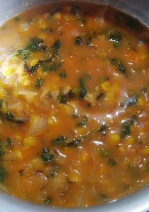 A picture of Split chick pea chana dal curry.