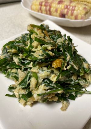 塔香韭菜炒蛋 的食譜成品照片