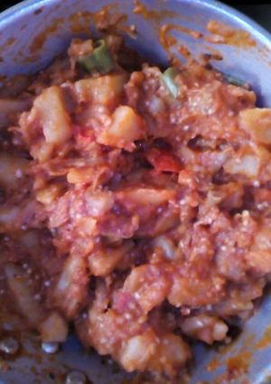 صورة لوصفة صينية بطاطا وباذنجان 😋😋
